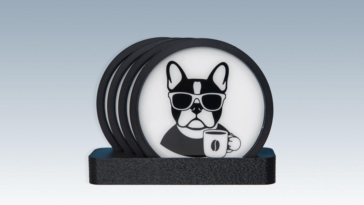 Funny Animal Drink Coasters with Holder